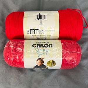 Caron Simply soft Yarn in Bold Red